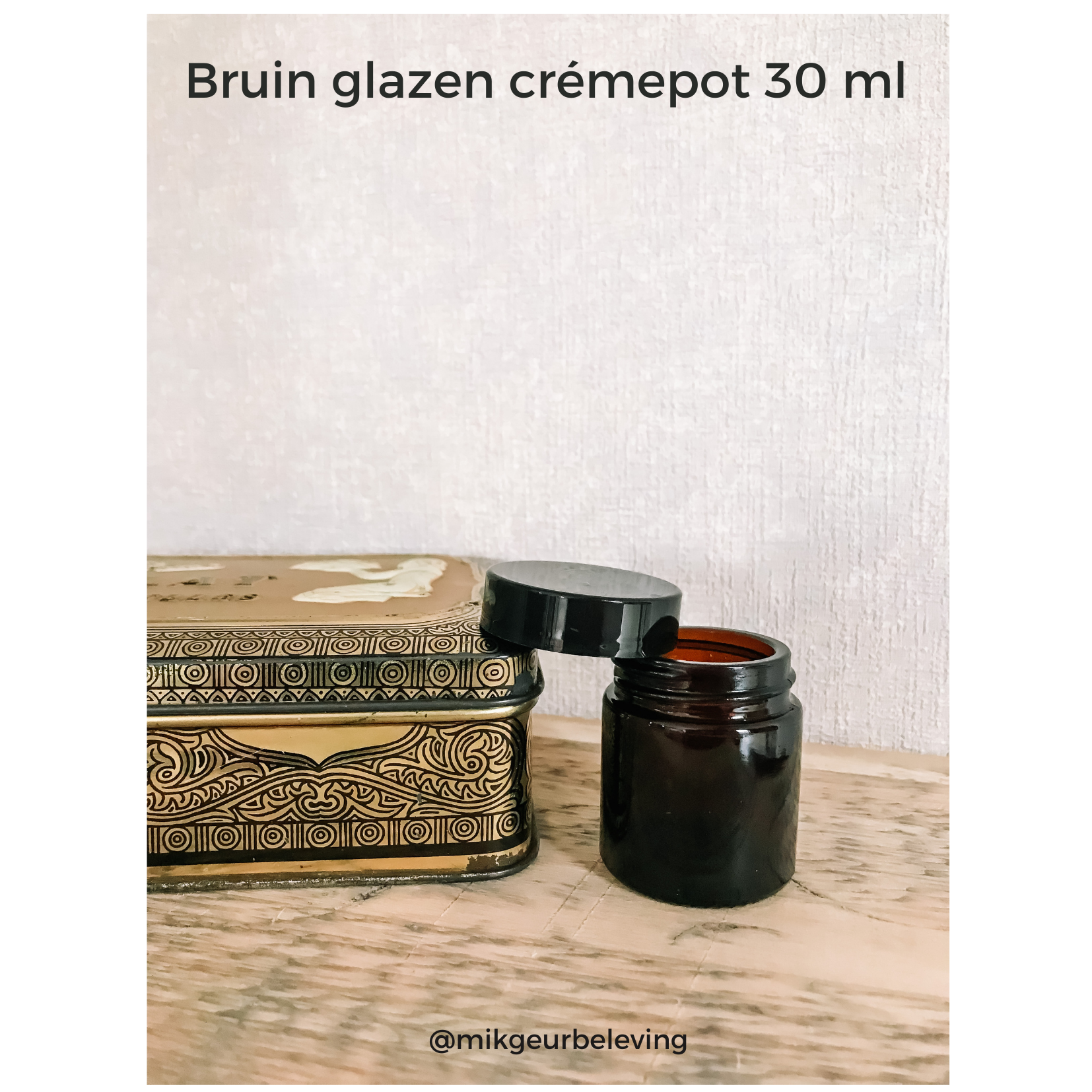 Bruine glazen crémepotten