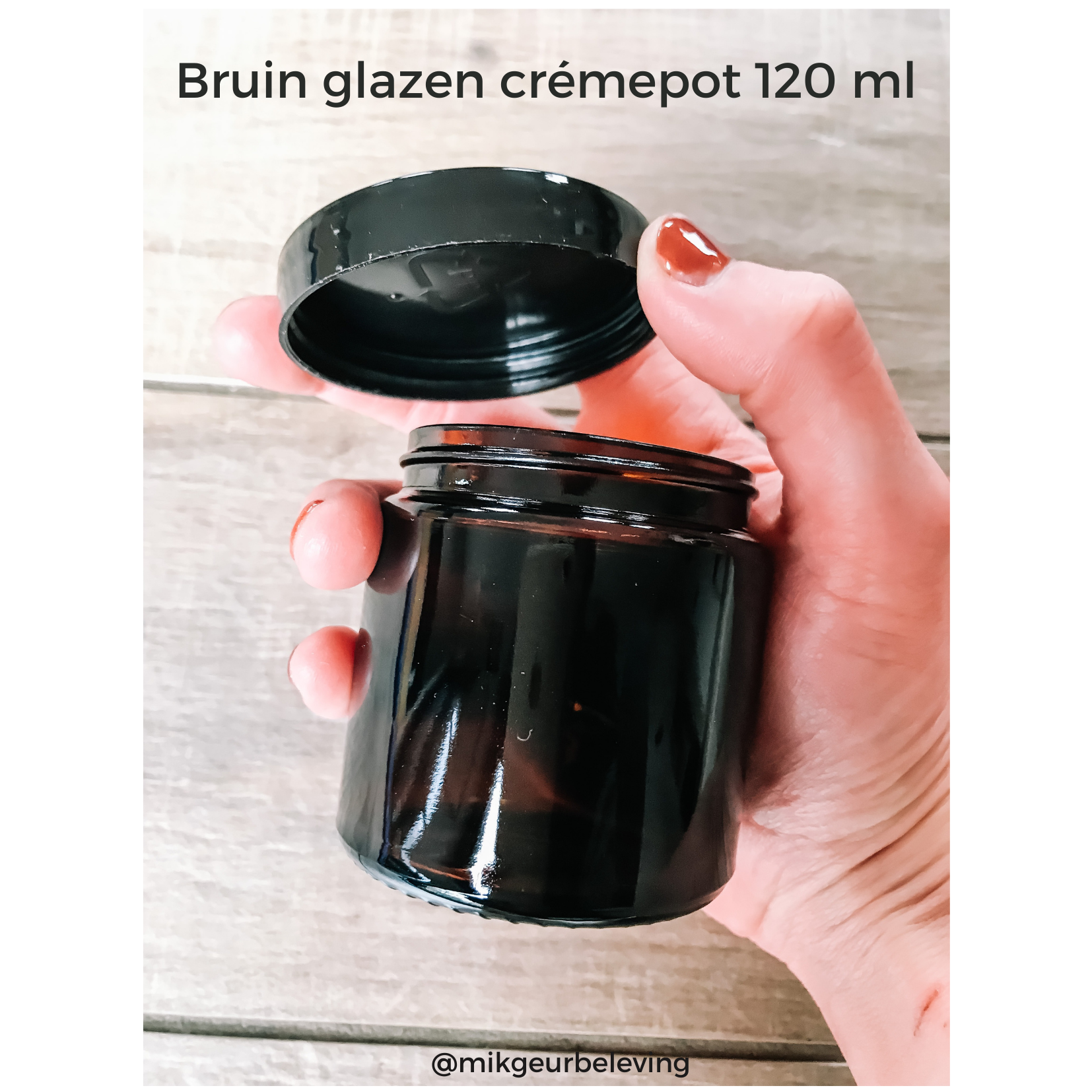 Bruine glazen crémepotten