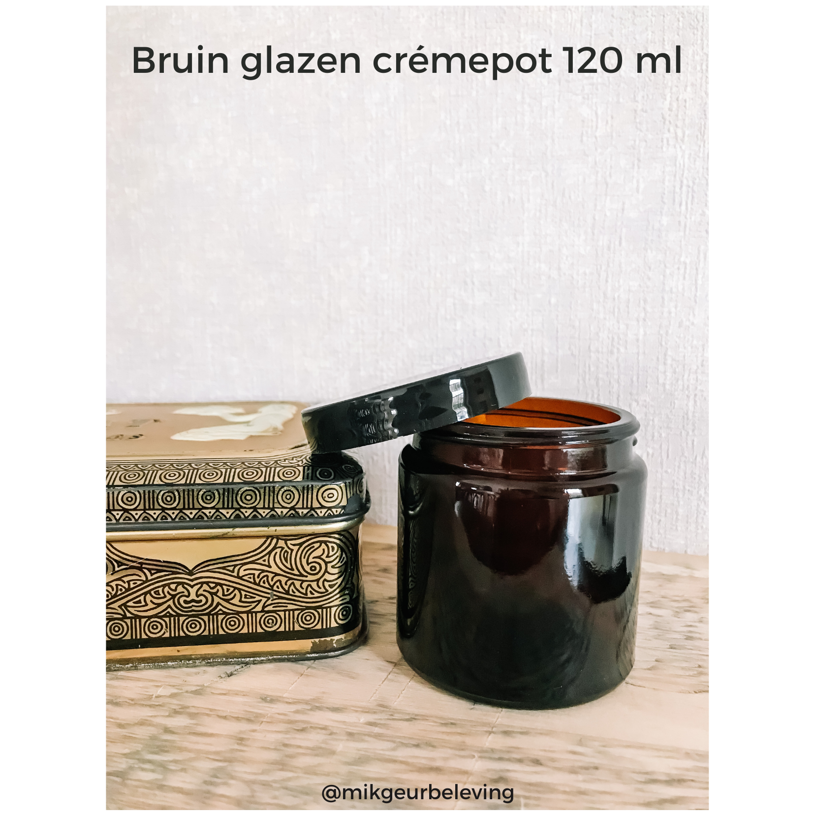 Bruine glazen crémepotten