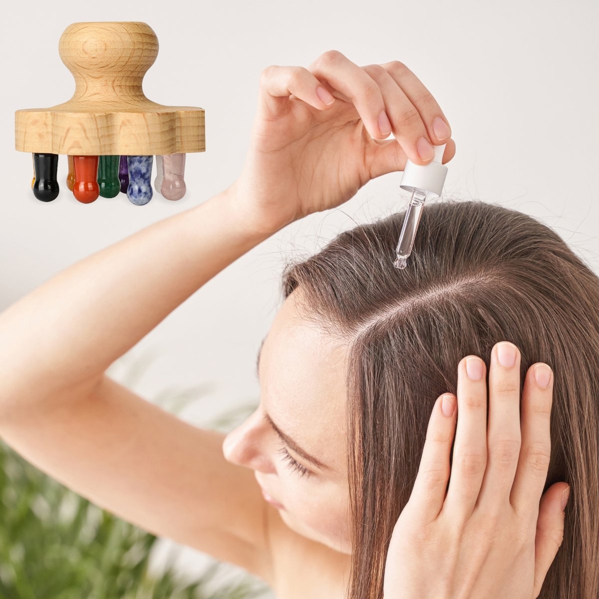 Massagebloem voor in de haren