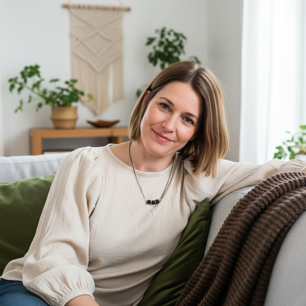 Lava ketting met 3 kralen