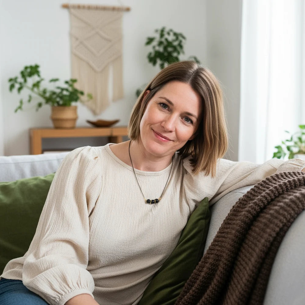 Lavaketting 3 kralen + etherische olie Wierook