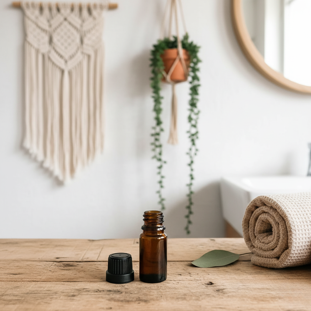 Bruin glazen flesje met druppelteller